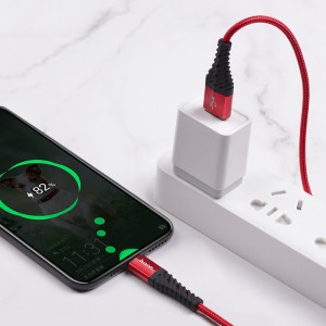 Cable USB C 3.0A (1m) Hoco X38 — Red