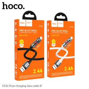 Cable Lightning 2.4A (1.2m) — Hoco U136 — Black