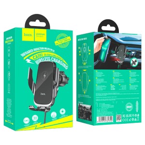 Car Holder Hoco CA202 Plus Enlightener infrared induction wireless charing — black