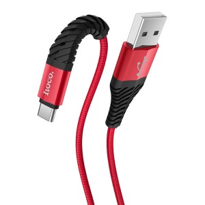 Cable USB C 3.0A (1m) Hoco X38 — Red