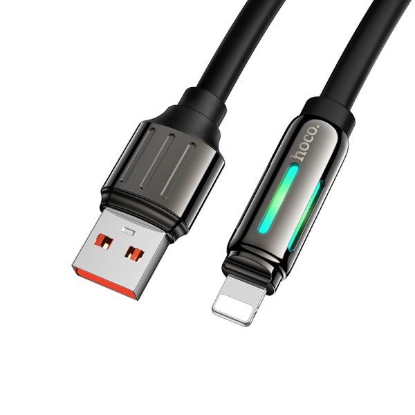 Cable Lightning 2.4A (1.2m) — Hoco U136 — Black